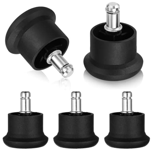 Image of DOITOOL 5 Pack Chairs Glide Castors Replacement Furniture Floor Gliders for Office Home Swivel Chair No Wheels with Felt Pads Anti-Injury Floor Foot Mat 2.56X1.77X1.77In