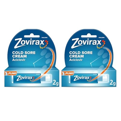 Image of Zovirax Cold Sore Cream, Cold Sore Treatment that Speeds Healing Time, 2 g (Pack of 2)