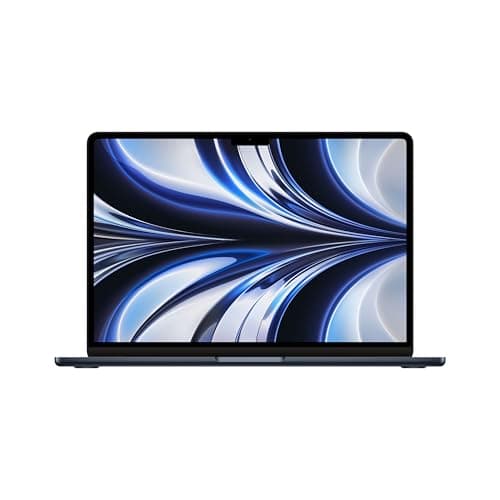 Image of Apple 2024 MacBook Air laptop with M2 chip: 13.6-inch Liquid Retina display, 16GB RAM, 256GB SSD storage, backlit keyboard, 1080p FaceTime HD camera. Works with iPhone and iPad; Midnight