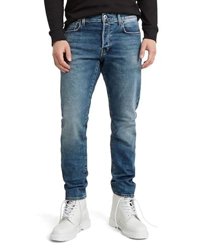 Image of G-STAR Men's 3301 Regular Tapered Jeans, Blue (vintage azure 51003-C052-A802), 34W / 34L