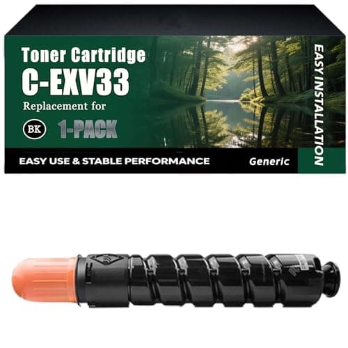 Image of C-EXV33 Toner Cartridge Work for Canon imageRUNNER 2520 IR-2530 IR-2525 Printers, High-Capacity 14600 Pages, Clear lines (1 Pack Black)