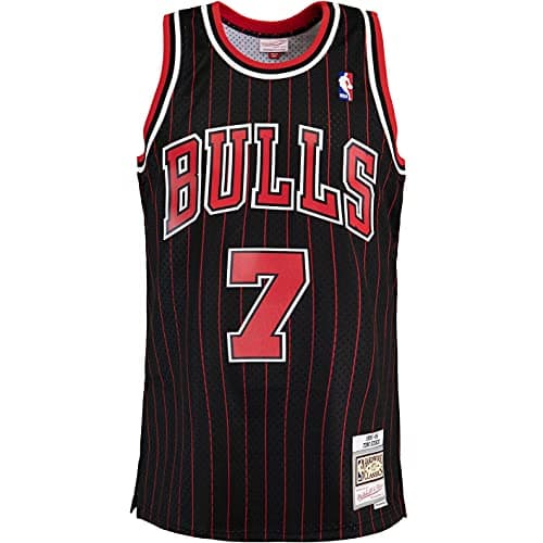 Image of Mitchell & Ness Swingman Toni Kukoc Chicago Bulls 95/96 Jersey (XL, Black)