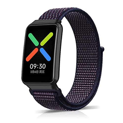 Image of ZoRoll Strap for OPPO Watch Free, Soft Sport Bracelet for Women Men, Nylon Replacement Band Compatible with Oppo Watch Free - Dark Blue