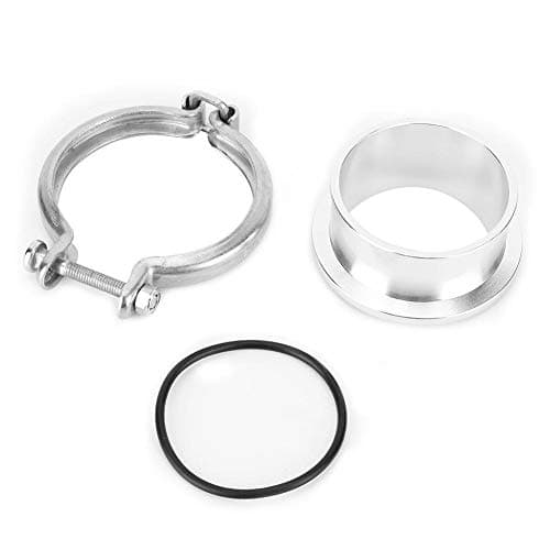 Image of car Exhaust tip with clamp urbo V-Band Flange, Compressor Flange Clamp Suitable for Holset HX35 HX35W HX40W