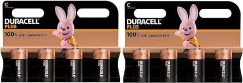 Image of Duracell MN1400 Plus Power Alkaline C Size Batteries (Pack of 8)