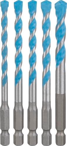 Image of Bosch 5X Expert HEX-9 Multi Construction Drill Bit Set (for Concrete, Soft Ceramic Tiles, Ø 5,5, 6,0, 6,0, 7,0, 8,0 mm, Professional Accessory Impact Drill/Driver, Drill Drivers)