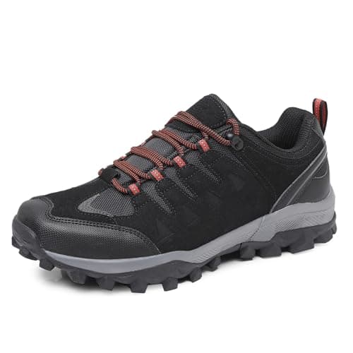 Image of TRAILBLITZ Mens Walking Shoes Hiking Trainers Outdoor Trekking Trail Running Non-Slip Workout Sneakers Lightweight Breathable Durable (11 Man,Black)