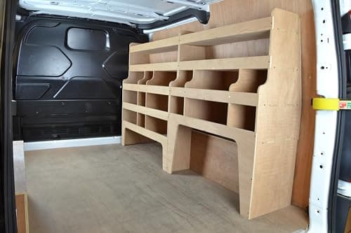 Image of DEMARVAN Van Racking Shelving Units, 2035mm Length, Fits inside Ford Transit Custom SWB and LWB 2013-2023 vans, Plywood Construction, Drivers Side WRK41.55