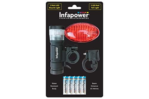 Image of Infapower F033 LED Cycle Light Set, Glass, Black