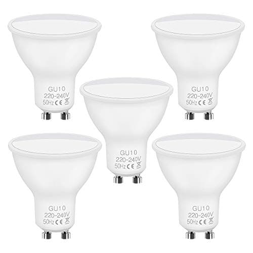 Image of Vicloon GU10 LED Light Bulbs, 5 pcs 6W GU10 LED Bulb, 40W Incandescent Bulb Equivalent, 50W Halogen Bulb Equivalent, Warm White 3000K, 450lm, 120°Beam Angle, No Dimmable