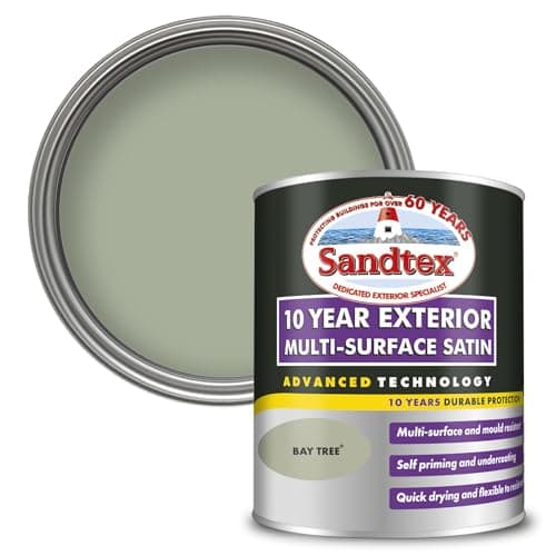 Image of Sandtex 10 Year Multi Surface Satin Paint 750ml Bay Tree