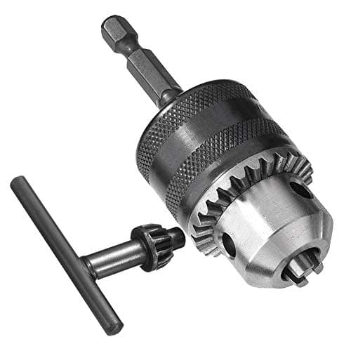 Image of Mesee 1.5-13mm Capacity Drill Chuck Adapter Quick Change Converter with 1/4" Hex Shank, 1/2-20UNF Mount Impact Driver Bits Conversion with Chuck Key