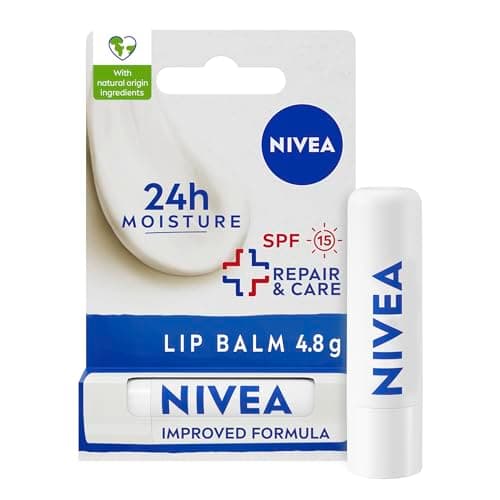 Image of Nivea Repair & Care Lip Balm: Soothing SPF15 Protection for Sensitive Skin, 4.8g (Pack Of 1)