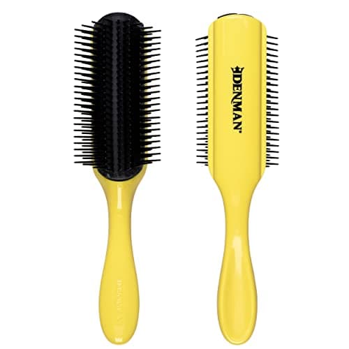 Image of Denman Curly Hair Brush D4 (Yellow) 9 Row Styling Brush for Styling, Smoothing Longer Hair and Defining Curls - For Women and Men