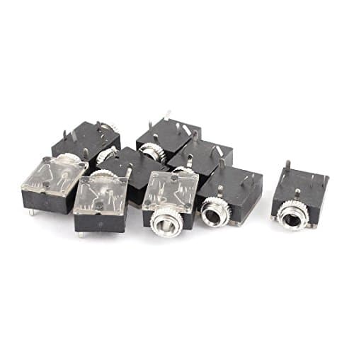 Image of Sourcingmap 9Pcs PCB Panel Mount 5 Pin Female 3.5mm Earphone Audio Jack Socket