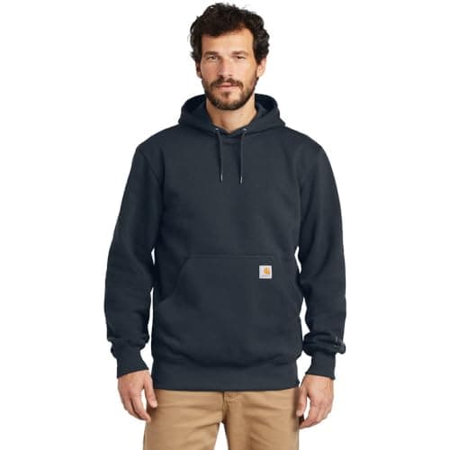 Image of Carhartt Men's Loose Fit Midweight Full-Zip Sweatshirt, New Navy, L