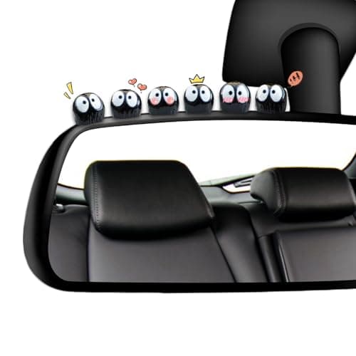 Image of RAPUDA Cute Soot Sprites,35 Pcs Automotive Interior Decoration Accessories for Car Rearview Mirror and Dashboard,Cute Anime Decor for Home Garden Office,Funny Ornament Gifts(Black)