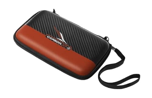 Image of Harrows Darts Case Carbon ST Pro 6 | Dart Case Darts Holder I Darts Case Holds 6 Darts | Protective EVA Material | Darts Accessories I Holds 6 Darts Fully Assembled and Darts Accessories I Red