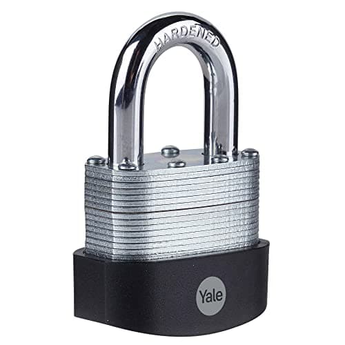 Image of Yale - Y125B/50/129/1 High Security 50mm Laminated Steel Padlock - Open Hardened Steel Shackle - 3 Keys