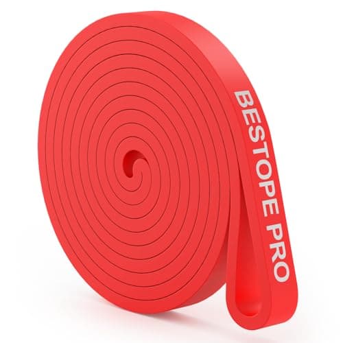 Image of Resistance Band Pull Up Assist Band - Resistance Workout Exercise Band, Stretch Training Red Fitness Band for Unisex, Ideal for Home, Pilates, Yoga, Powerlifting, CrossFit, Muscle Toning