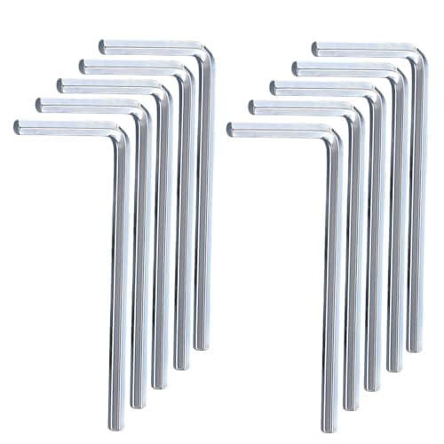 Image of Kesiku 10pcs Metric 1.5mm Allen Keys, L-Shape Hex Key Set, Chrome Vanadium Steel Wrench for Home Repair Maintenance DIY