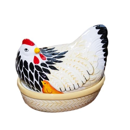 Image of Colourful Mother Hen Nest Egg Holder Kitchen Storage Basket Chicken