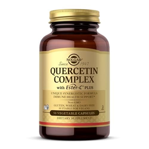 Image of Solgar Quercetin Complex Vegetable Capsules - Pack of 50 - Supports Immunity and Protects from Oxidative Stress - with Ester Vitamin C and Bromelain - Vegan and Gluten Free