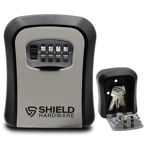 Image of Key Safe Combination Lock Box - Wall Mounted Heavy Duty Waterproof Key Storage
