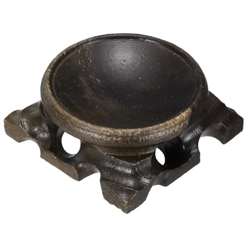 Image of sourcing map Mini Wooden Crystal Ball Stand, 50mm Wood Display Stand Base Round Rosewood Sphere Holder for Secure Display Crystal Ball Sphere Eggs Stone, Black