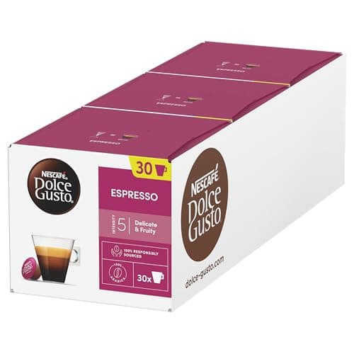 Image of NESCAFÉ Dolce Gusto Espresso Coffee Pods (Pack of 3, Total 90 Capsules)