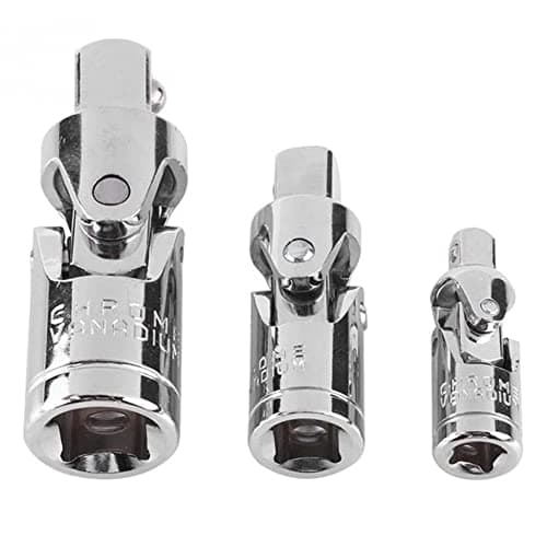 Image of Bestgle 3pcs 1/4" 3/8" 1/2" Universal Joint Impact Socket Wrench Adapter Set
