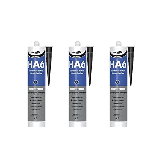 Image of 3X Bond It Black HA6 RTV Silicone Sealant Marine Aquarium Safe Water Fish Tank