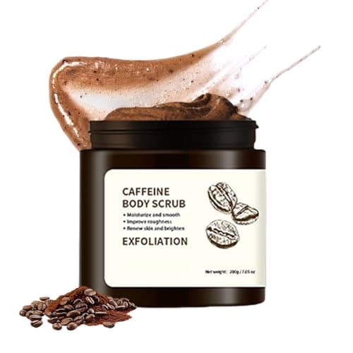 Image of Coffee Body Scrub,Gentle Exfoliating Scrub with Caffeine,For Strawberry Legs Reshaping the Skin and Smooth Bumpy Dry Skin | Coffee Scrub Body Exfoliator for Face & Body Scrub / 7.05 Oz