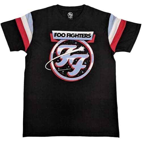 Image of Foo Fighters Ringer T Shirt Comet Tricolour Logo Official Unisex Black XL