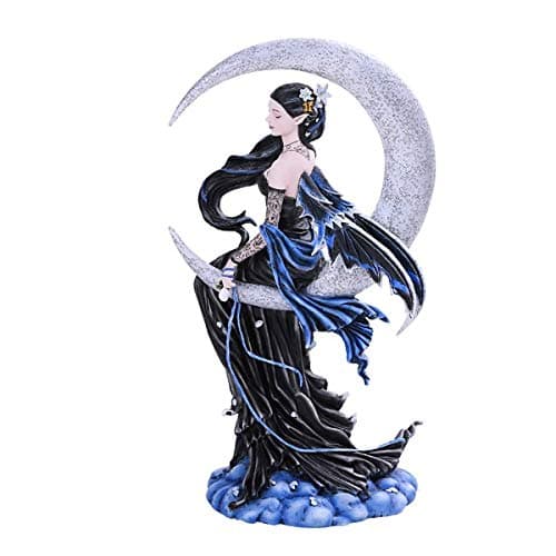 Image of Pacific Giftware PT Nene Thomas Fantasy Art Collection Solace Black Moon Fairy Resin Collectible Figurine