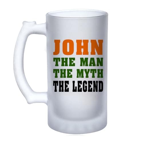 Image of Personalised Best Dad Gift, The Man The Myth The Legend, Father's Day Gift, 16oz Frosted, Tankard, Stein, Pint Beer Glass/Mug.