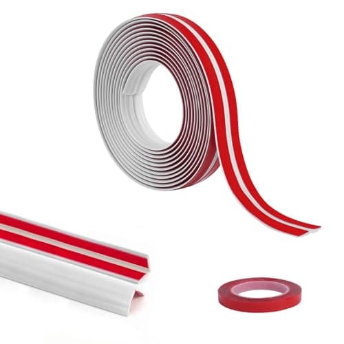 Image of Flintronic 3M Edging Trim for Wall and Tile Edges, Self-Adhesive PVC Inside Outside Corner Trim, Peel and Stick Corner Strip, Flexible Edges Decoration for Furniture, Tables, Windows (20mm/White)