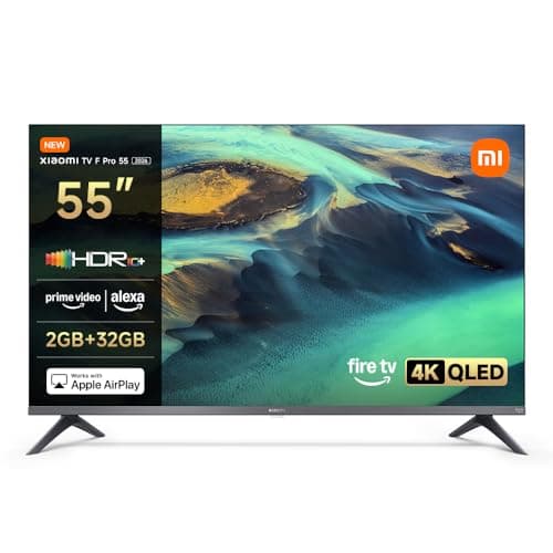 Image of XIAOMI TV F Pro 55, 55 Inch (140 cm), 4K UHD QLED, Smart TV, Fire TV, HDR10+, 60Hz with 120Hz Game Boost Mode, MEMC, Alexa Voice Control, 2GB+32GB, Works with Apple AirPlay