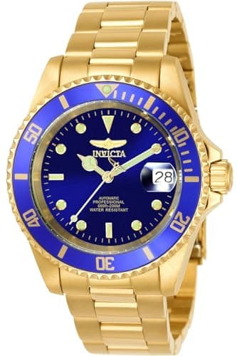 Image of Invicta Pro Diver 8930OB Men's Watch - Waterproof - Analogue - Automatic Movement - stainless steel with blue dial - 40mm