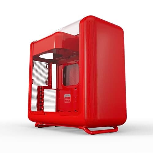 Image of Hyte X50 Modern Performance ATX Mid-Tower PC Gaming Case - Wild Cherry (Red)