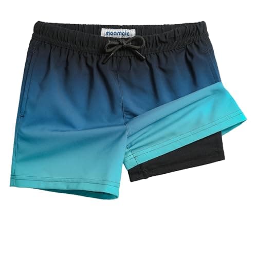 Image of MaaMgic Boys Swimming Shorts for 2T-16 Years Stretchy Quick Dry Boys Swim Trunks Anti Chafe Boxer Brief Swimsuits with Pockets
