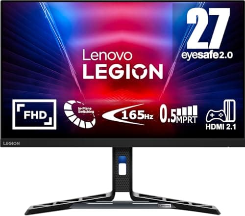 Image of Lenovo Legion R27i-30 27 inch Gaming Monitor | FHD, 1080p, 165Hz, IPS, 0.5ms, HDMI, DP | AMD Freesync Premium | PS5, Xbox, PC screen