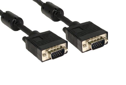 Image of SVGA/VGA Monitor Cable MALE TO MALE Lead TRIPLE SHIELDED 15pin FULLY WIRED Different Lengths Short of Long 0.5m / 1m / 2m / 3m / 5m / 10m / 15m / 20m / 25m / 30m / 40m / 50m - By Guilty Gadgets