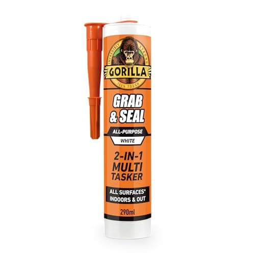 Image of Gorilla Grab & Seal, 290ml – Two-in-One Waterproof Grab Adhesive & Sealant Hybrid | Bonds Skirting, Kitchens, Bathrooms, Windows & Doors | High Strength, Mould Resistant, Paintable, All-Weather Use
