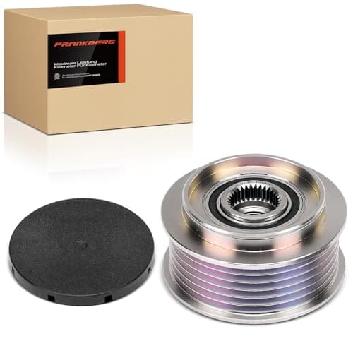 Image of Frankberg Alternator Freewheel Clutch Pulley with 6 grooves Compatible with A6 4G2 4GC 2.8L 3.0L 2010-2018 Replace# 06E903119T