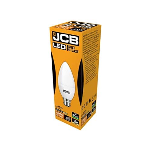 Image of JCB 3w = 25w / 6w = 40w LED Opal Candles - 3000k - Warm White (3w = 25w, Bayonet Cap (BC))