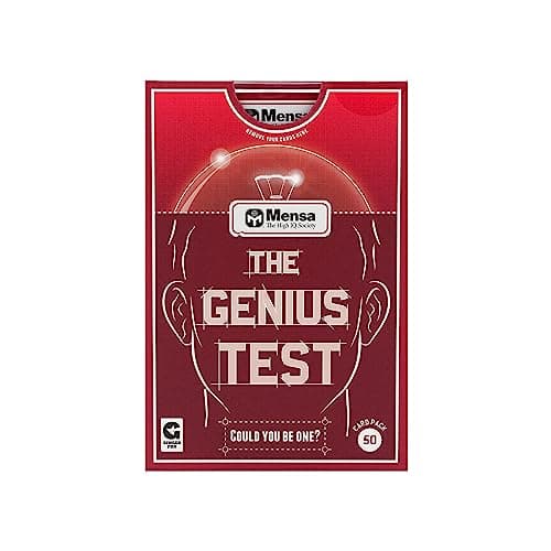 Image of Ginger Fox Mensa The Genius Test Quiz Card Game - 50 Cards To Measure Your Mind Power - Perfect Stocking Filler