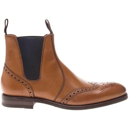 Image of Loake Mens Hoskins Brogue Boots Tan 10.5 UK