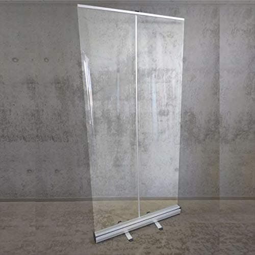 Image of 80x200cm Transparent Protective Clear Roller Banner Pull up Clear Film Screen 24 hr courier 1-2 days shipping Perspex Screen (Without logo)