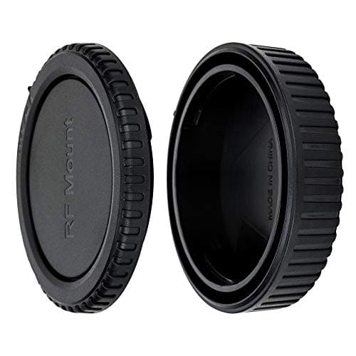 Image of JJC Body Cap + Rear Lens Cap Set for Canon RF Mount Mirrorless Digital Camera EOS R Ra RP R1 R3 R5II R5 R5c R6 R6 MarkII R6 MarkIII R7 R8 R10 R50 R100 & RF Mount Lens System (1 Set)